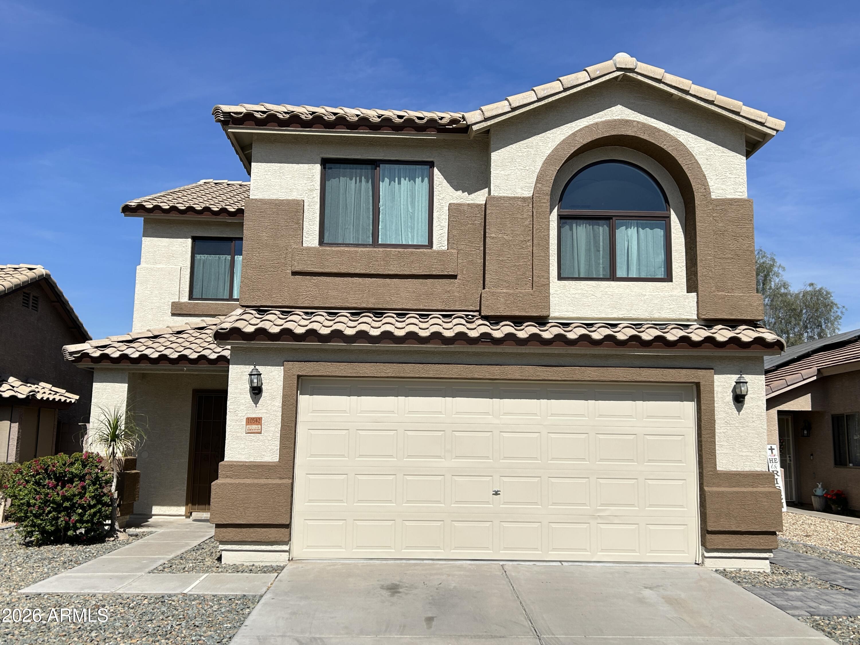 a front view of a house