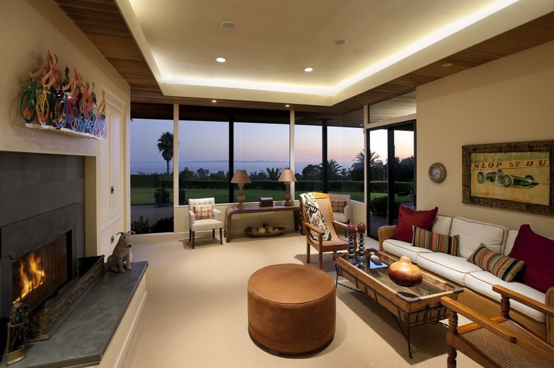 447 Lanai Road Santa Barbara, CA 93108 - Photo 5 of 10 a living room with furniture and a floor to ceiling window