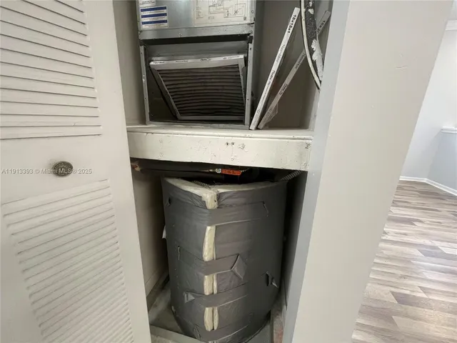 a utility room with a washer and dryer