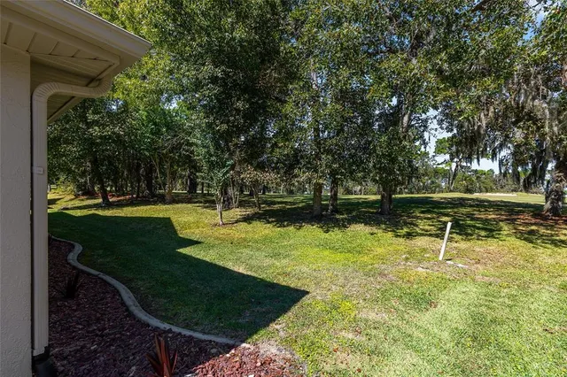 a view of a house with a yard and a garden