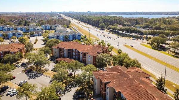 a view of city and mountain