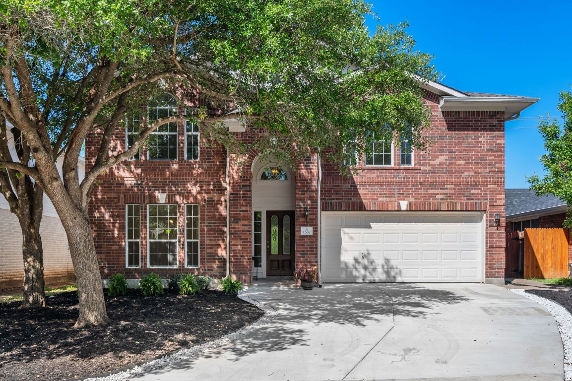 a front view of a house