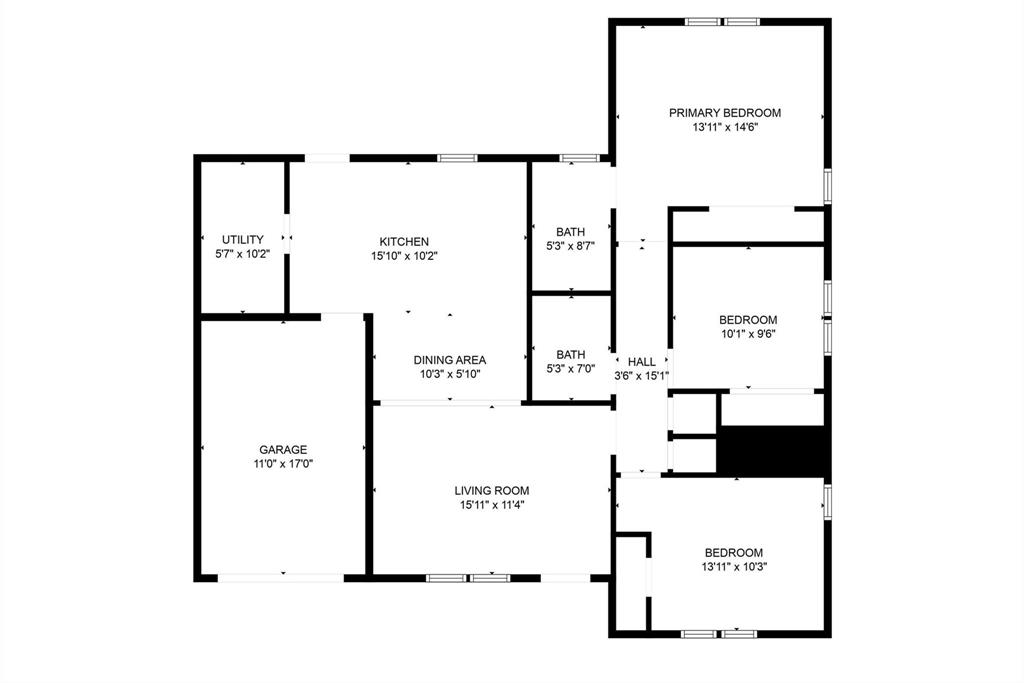 4413 Quails Lane Fort Worth, TX 76119 - Photo 20 of 20 a picture of a floor plan
