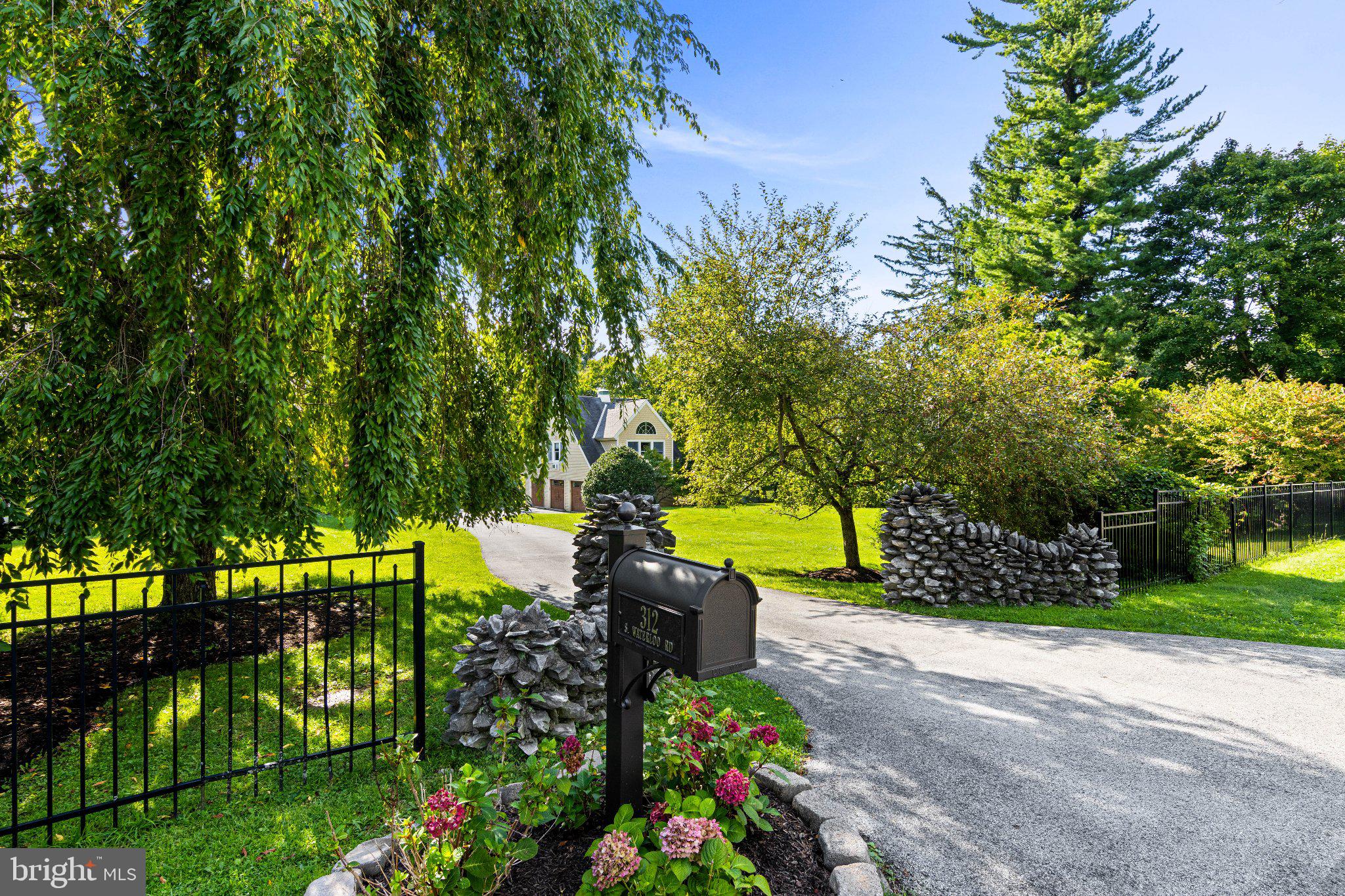 312 South Waterloo Road Devon, PA 19333 - Photo 102 of 112 Stone wall entrance