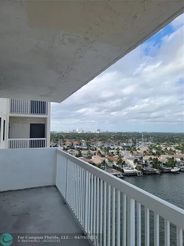 a view of city from balcony