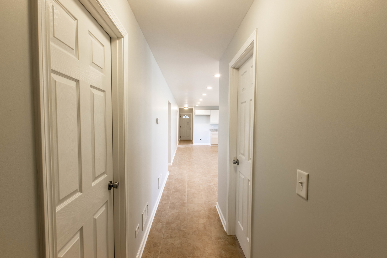 25955 South Tehle Road Elwood, IL 60421 - Photo 14 of 22 a view of a hallway with a wooden shelves
