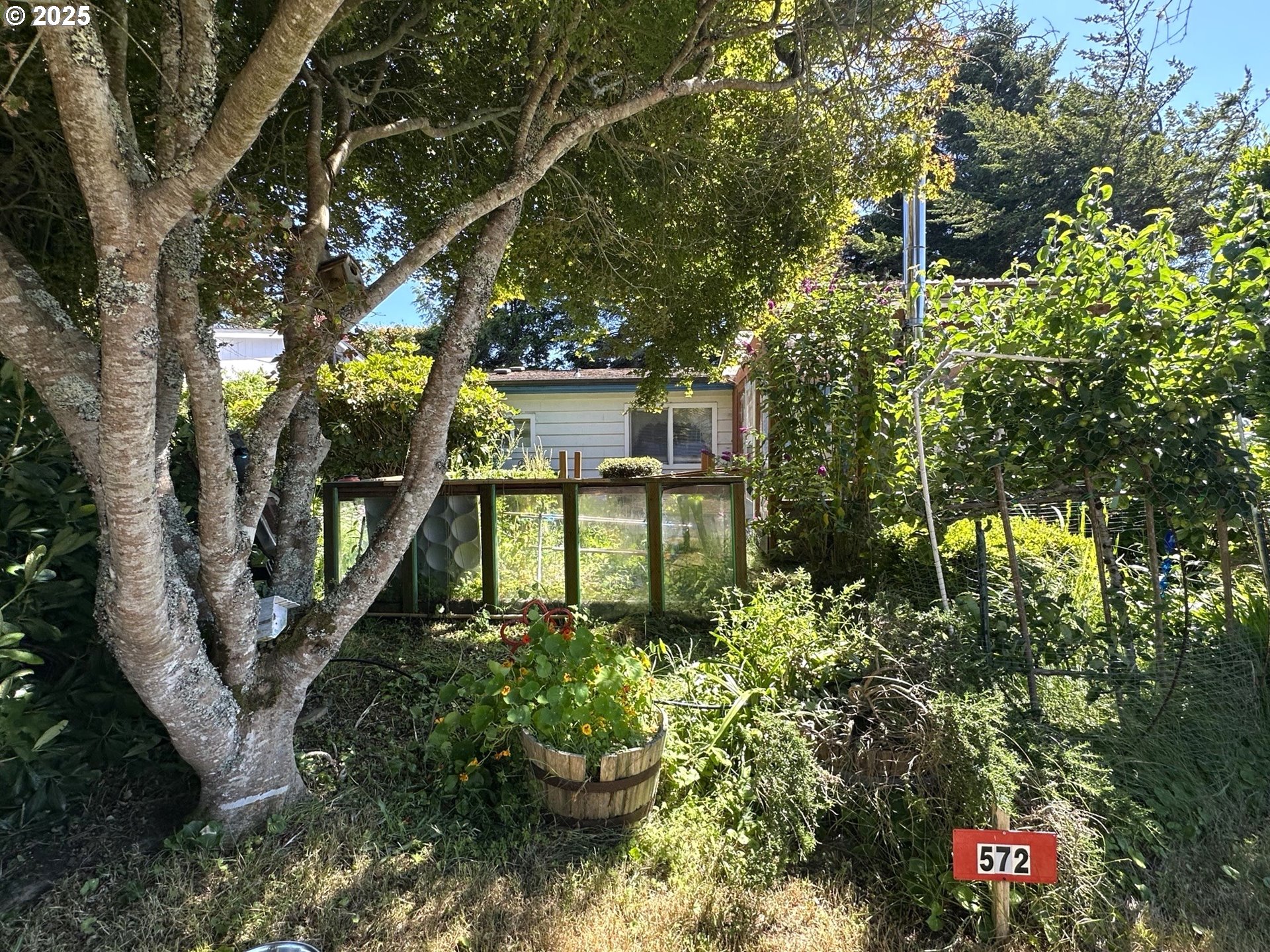 1601 Rhododendron Drive, Unit 572 Florence, OR 97439 - Photo 19 of 31 an aerial view of a house with a yard