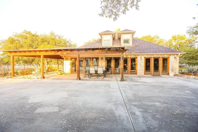 front view of a house with a ocean view