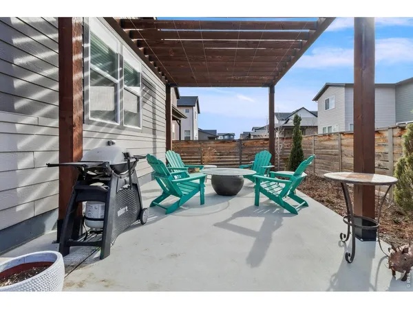 a view of outdoor space with seating