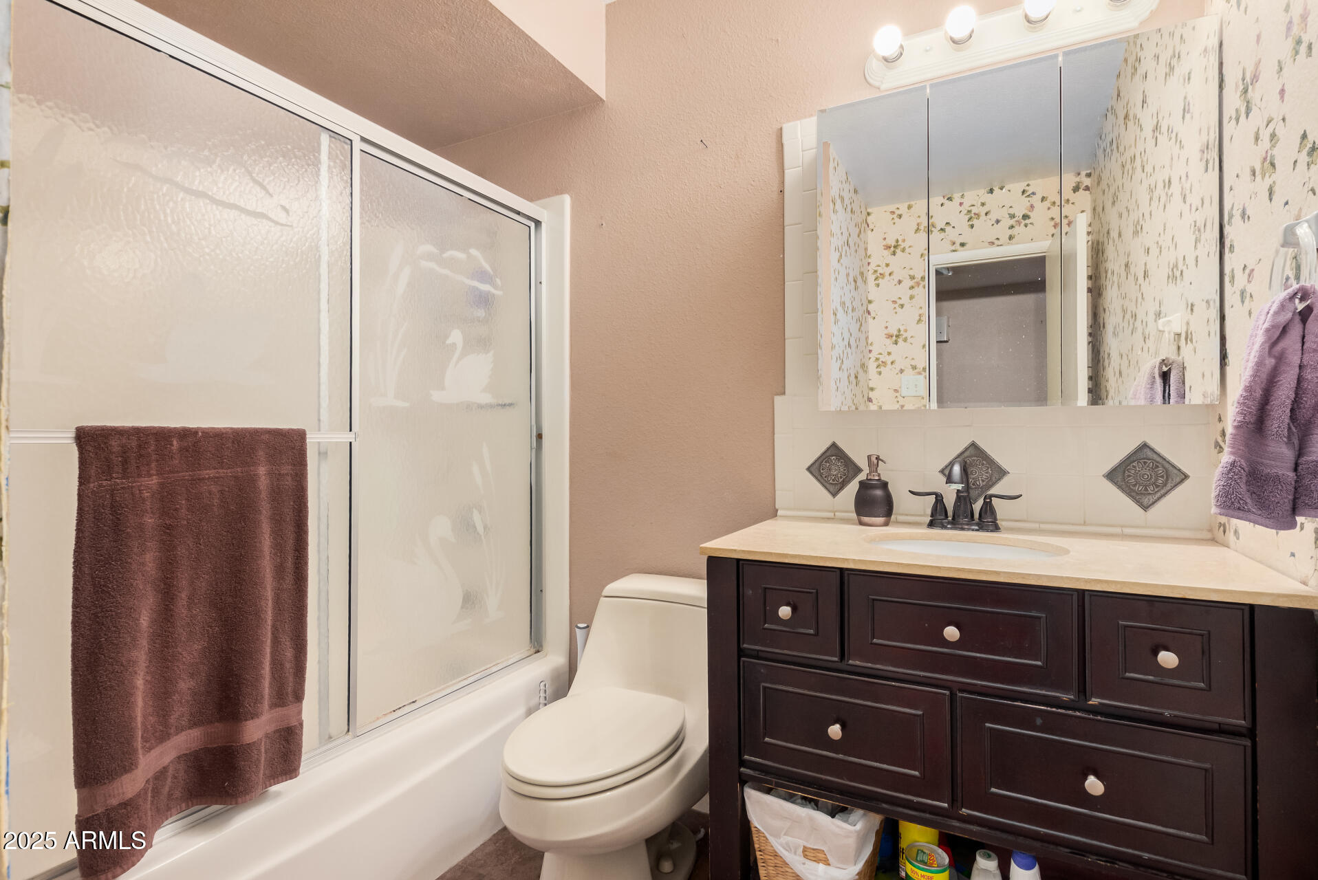 4321 West Greenway Road Glendale, AZ 85306 - Photo 35 of 39 a bathroom with a granite countertop toilet sink and mirror