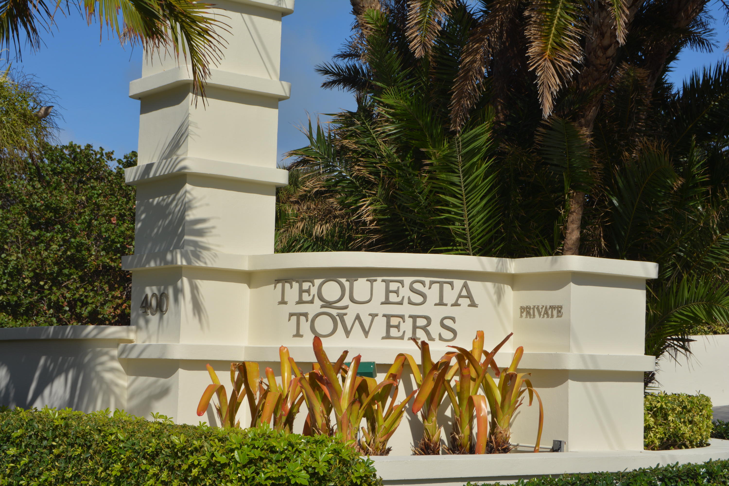 Tequesta Towers Front Sign