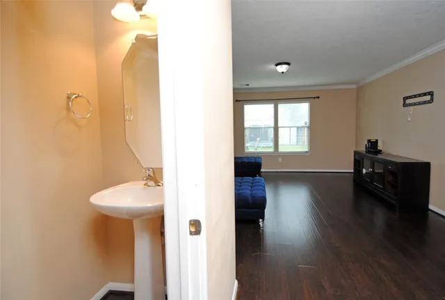 a view of a living room and dining room