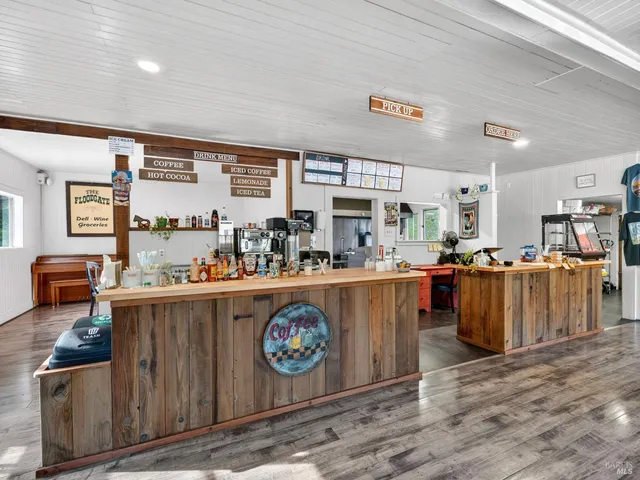 a kitchen with lots of counter top space
