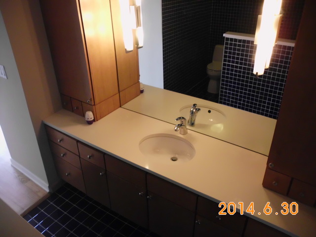 655 West Irving Park Road, Unit 4910 Chicago, IL 60613 - Photo 17 of 22 a bathroom with a sink and mirror
