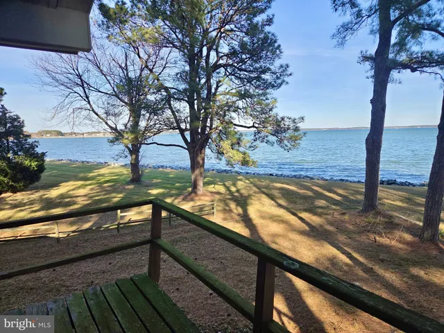 a view of empty room with floor to ceiling window and wooden floor