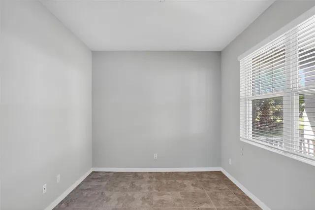 an empty room with a window