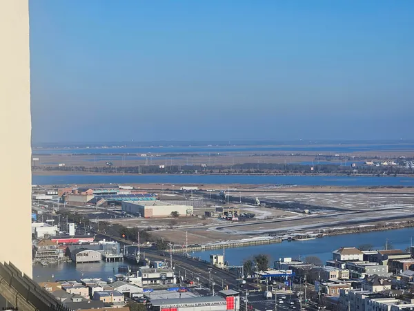 a view of a city view from a balcony