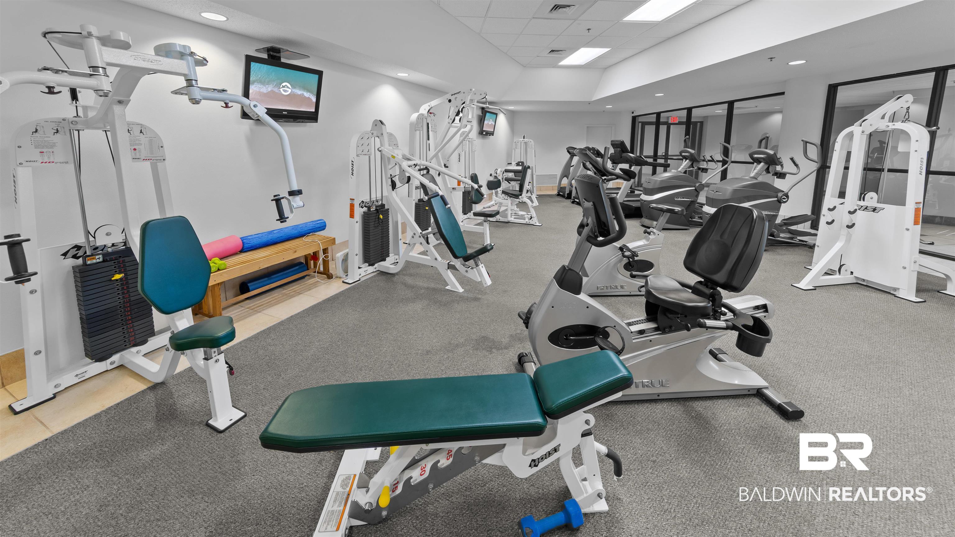 27582 Canal Road, Unit 2207 Orange Beach, AL 36561 - Photo 16 of 25 Exercise room with a drop ceiling and recessed lighting