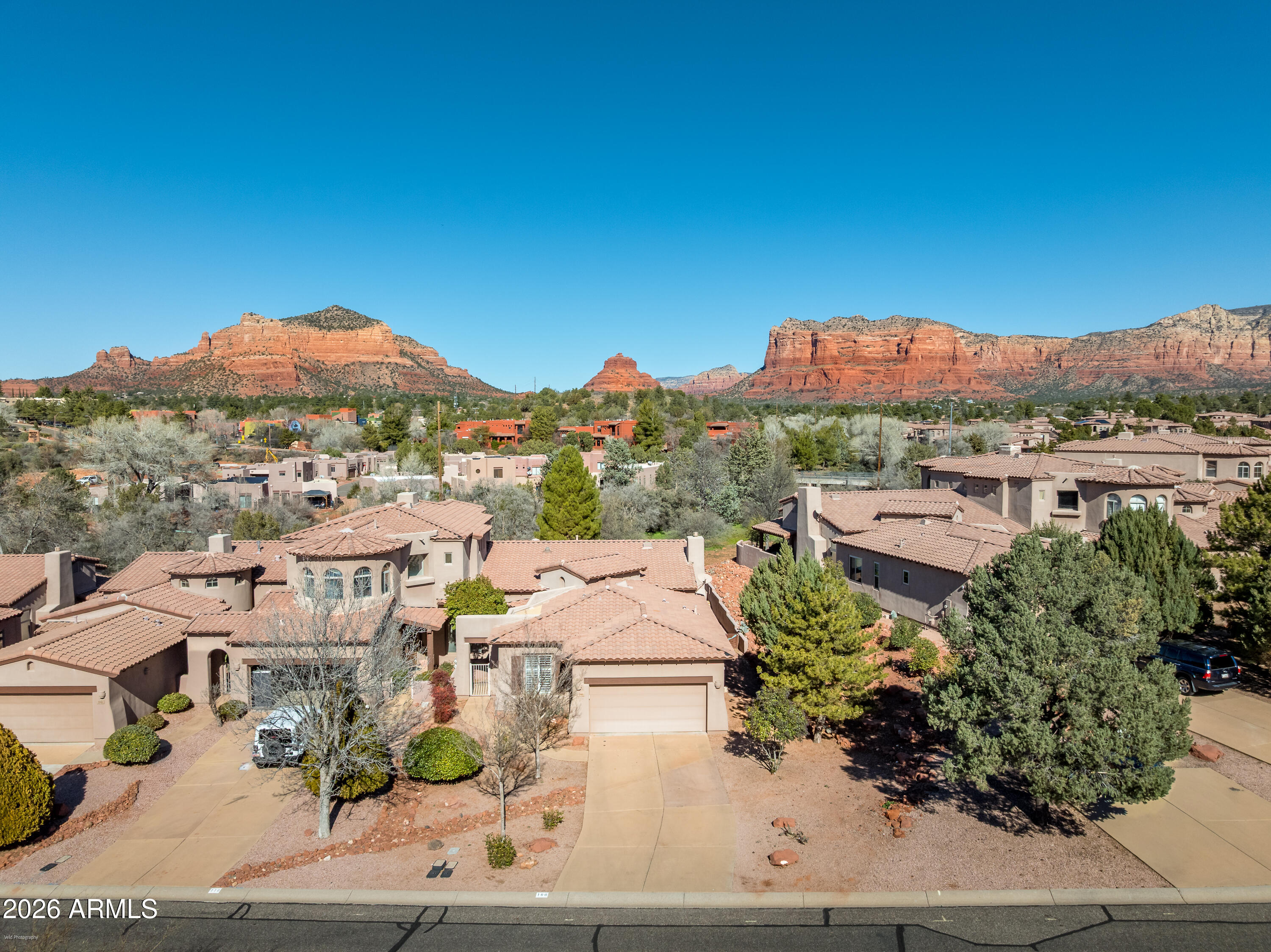 100 Rio Sinagua Sedona, AZ 86351 - Photo 2 of 43 an aerial view of residential houses and outdoor space