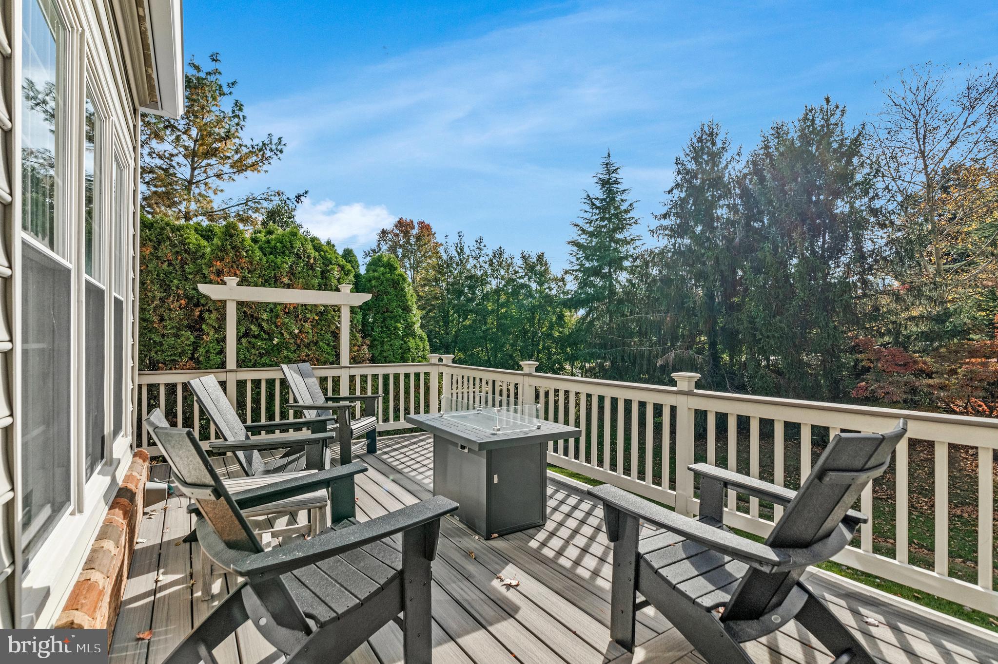 9733 Hidden Valley Road Vienna, VA 22181 - Photo 7 of 11 a view of a balcony with wooden floor and outdoor seating