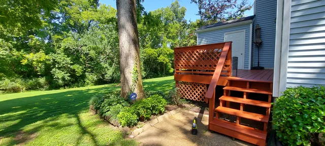 a view of front door and potted plants