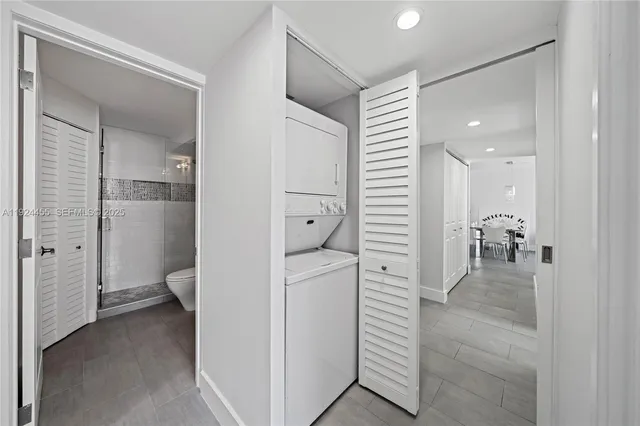 a view of a lake from a yard