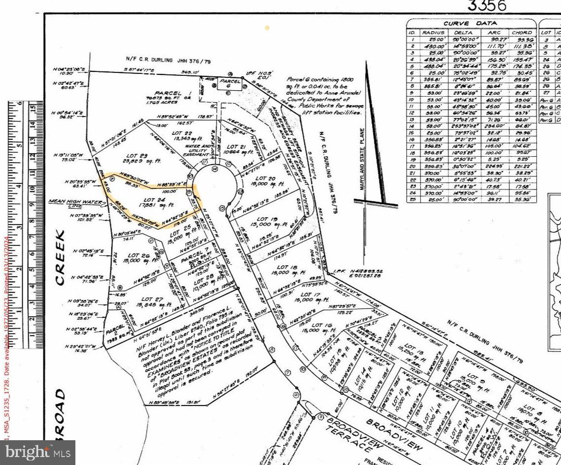 377 Broadview Lane Annapolis, MD 21401 - Photo 2 of 59 Subdivision layout and lot details.