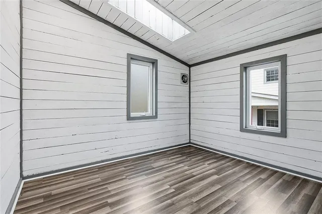 a view of a house with wooden floor