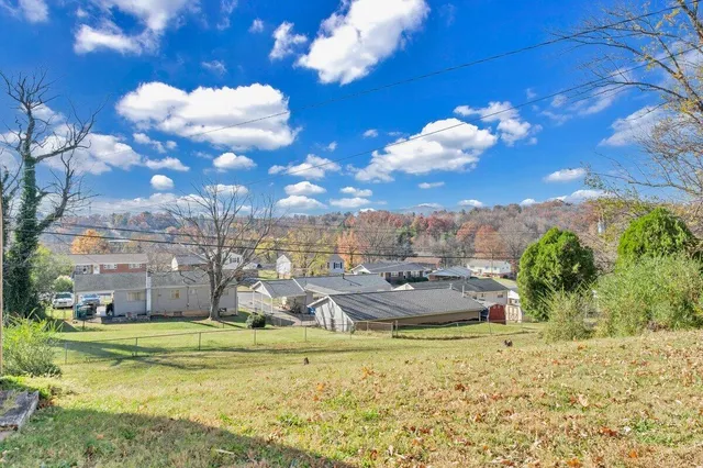 a view of a lake with houses