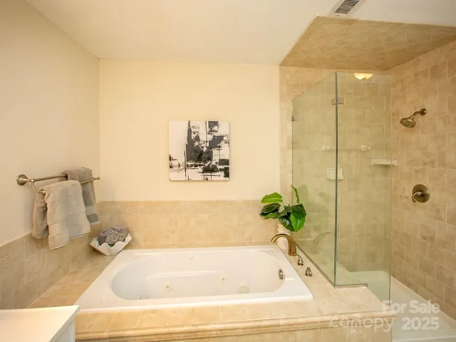 a bathroom with a tub