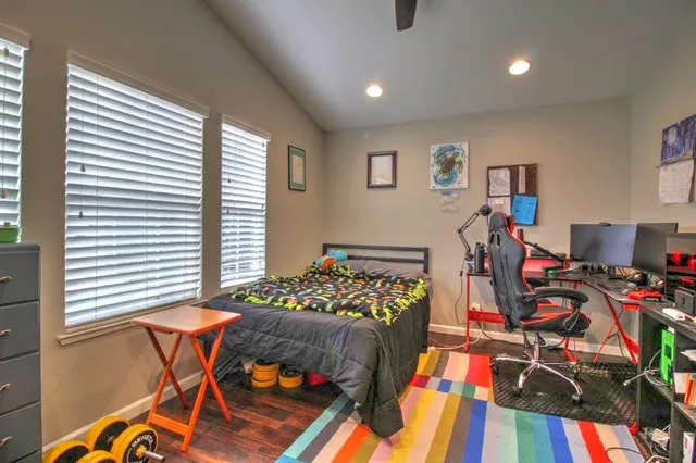 a view of a bathroom from a hallway