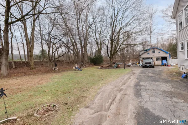 a view of road with trees