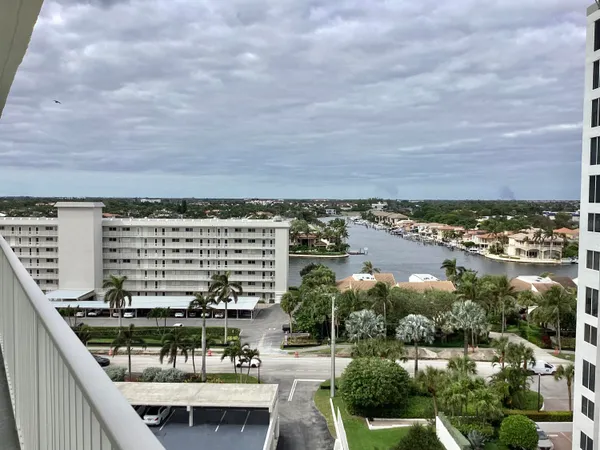 a view of city from balcony