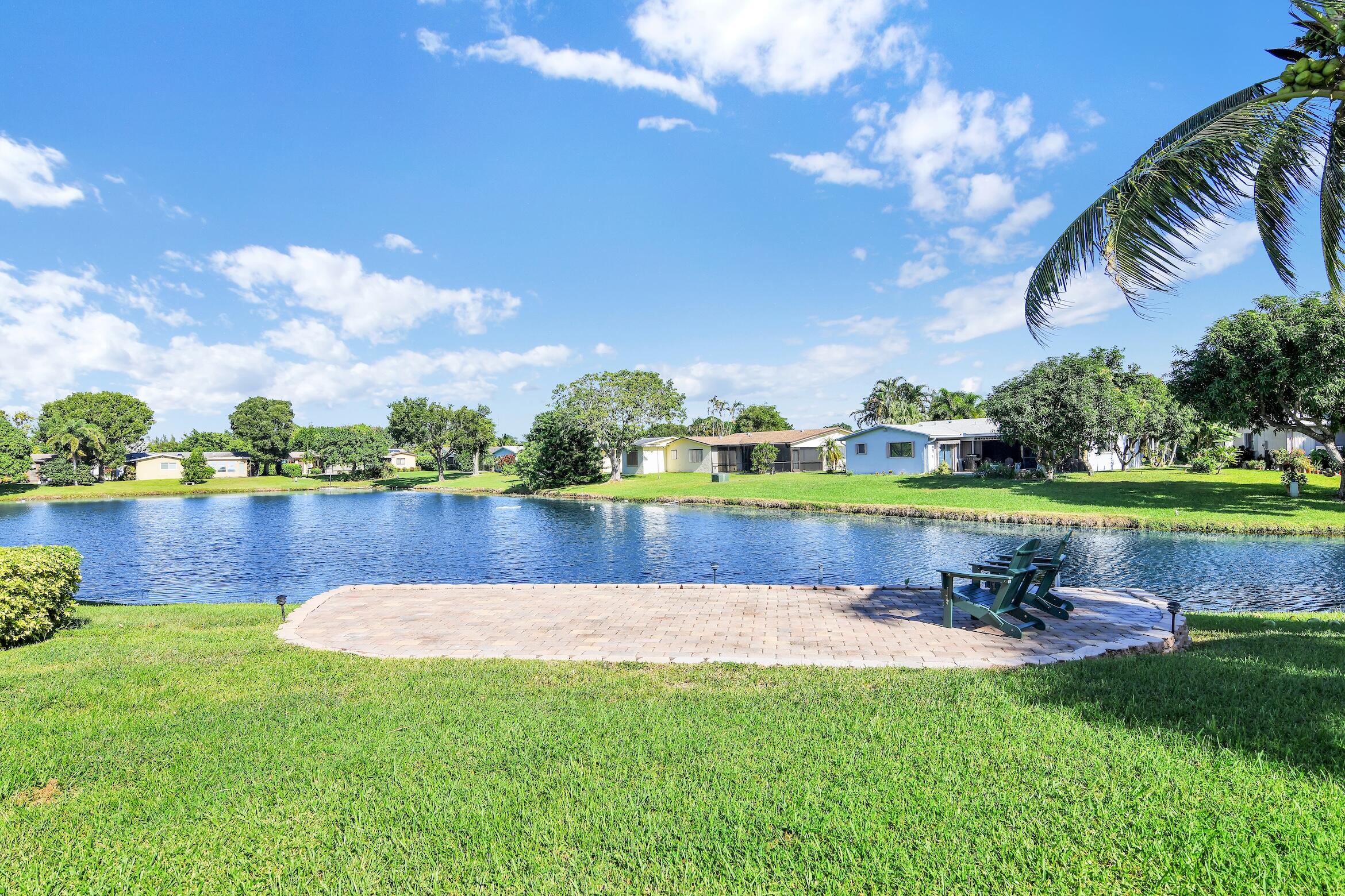 14656 Country Side Lane Delray Beach, FL 33484 - Photo 29 of 40 Backyard Patio & Lake View