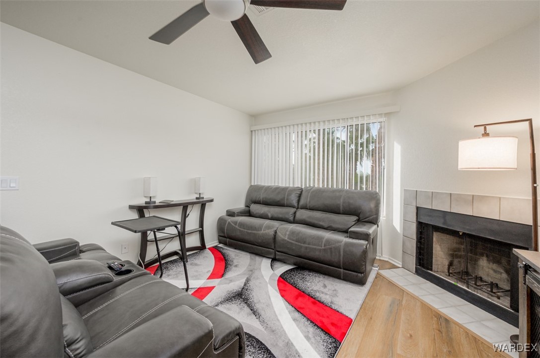 2004 Mesquite Lane, Unit 304 Laughlin, NV 89029 - Photo 17 of 36 a living room with furniture and a fireplace