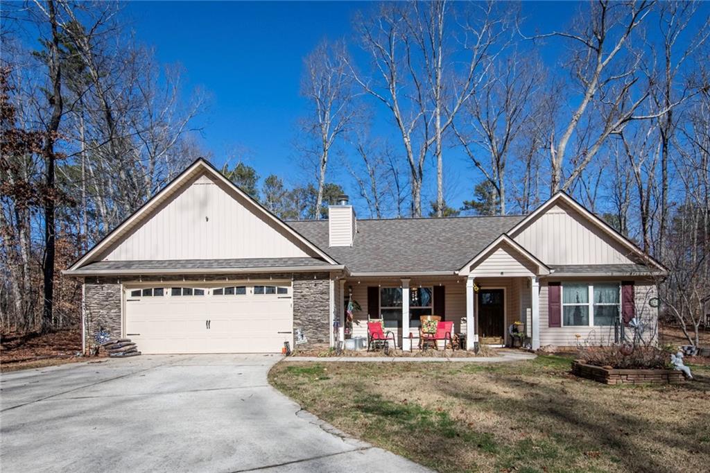 a front view of a house