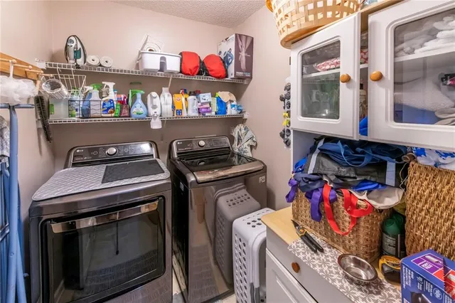 a storage stove top oven a washer and dryer