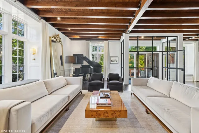 a outdoor space with furniture