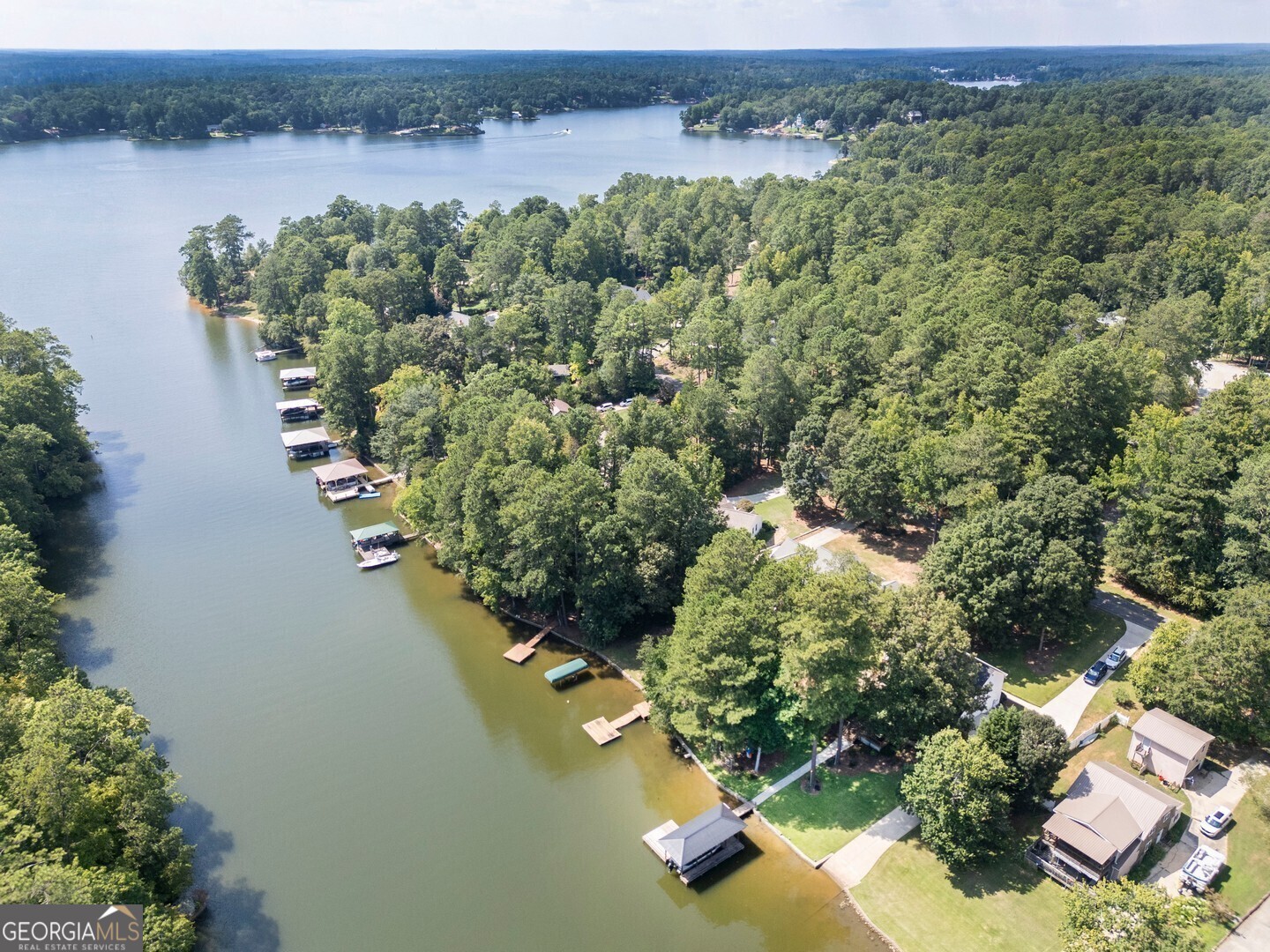 2601 Turtle Cove Monticello, GA 31064 - Photo 47 of 85 an aerial view of a house with a yard and lake view