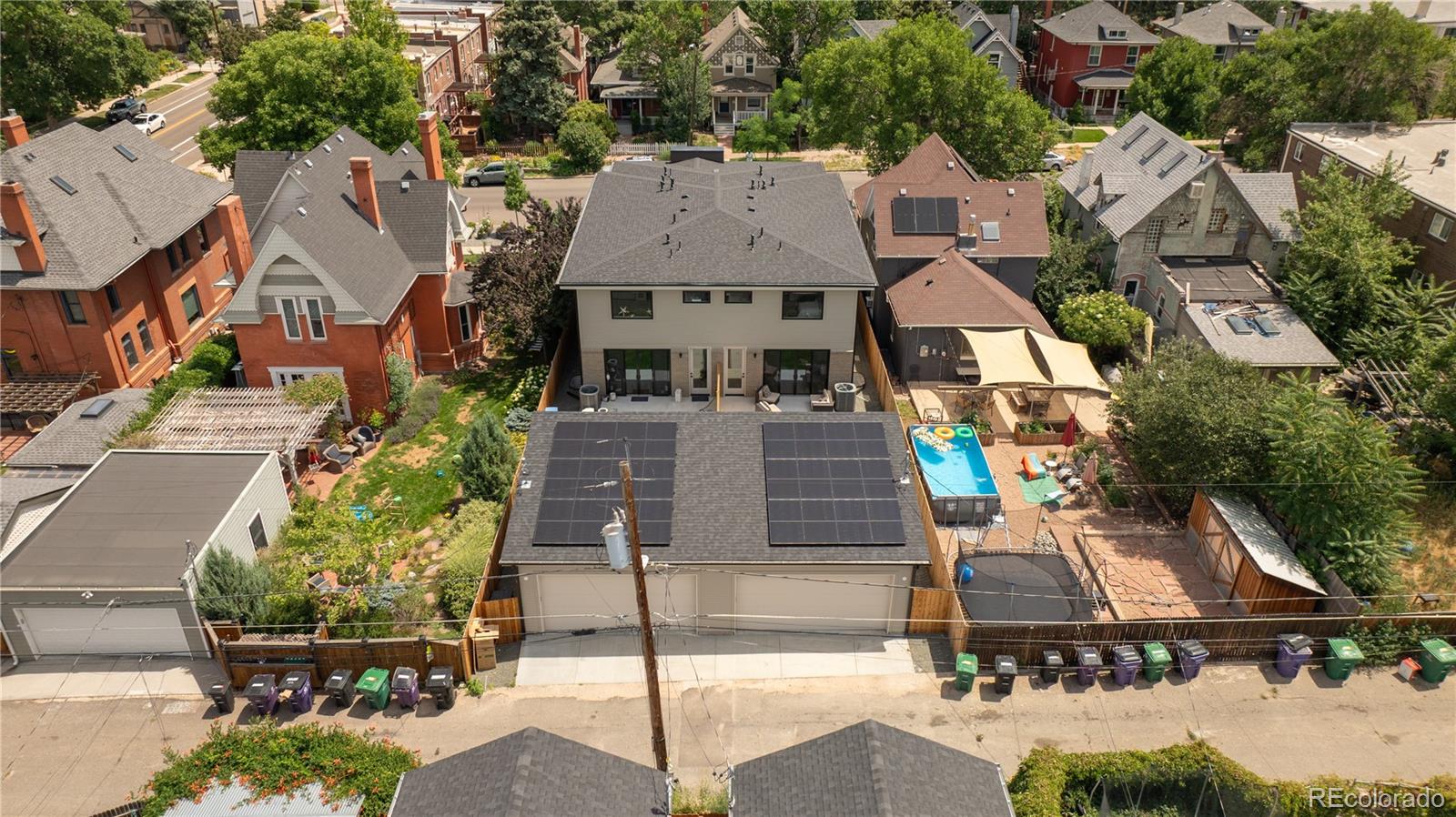2143 High Street Denver, CO 80205 - Photo 39 of 43 an aerial view of a house with a garden