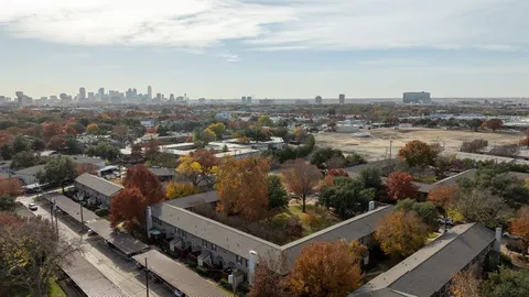 an aerial view of multiple house