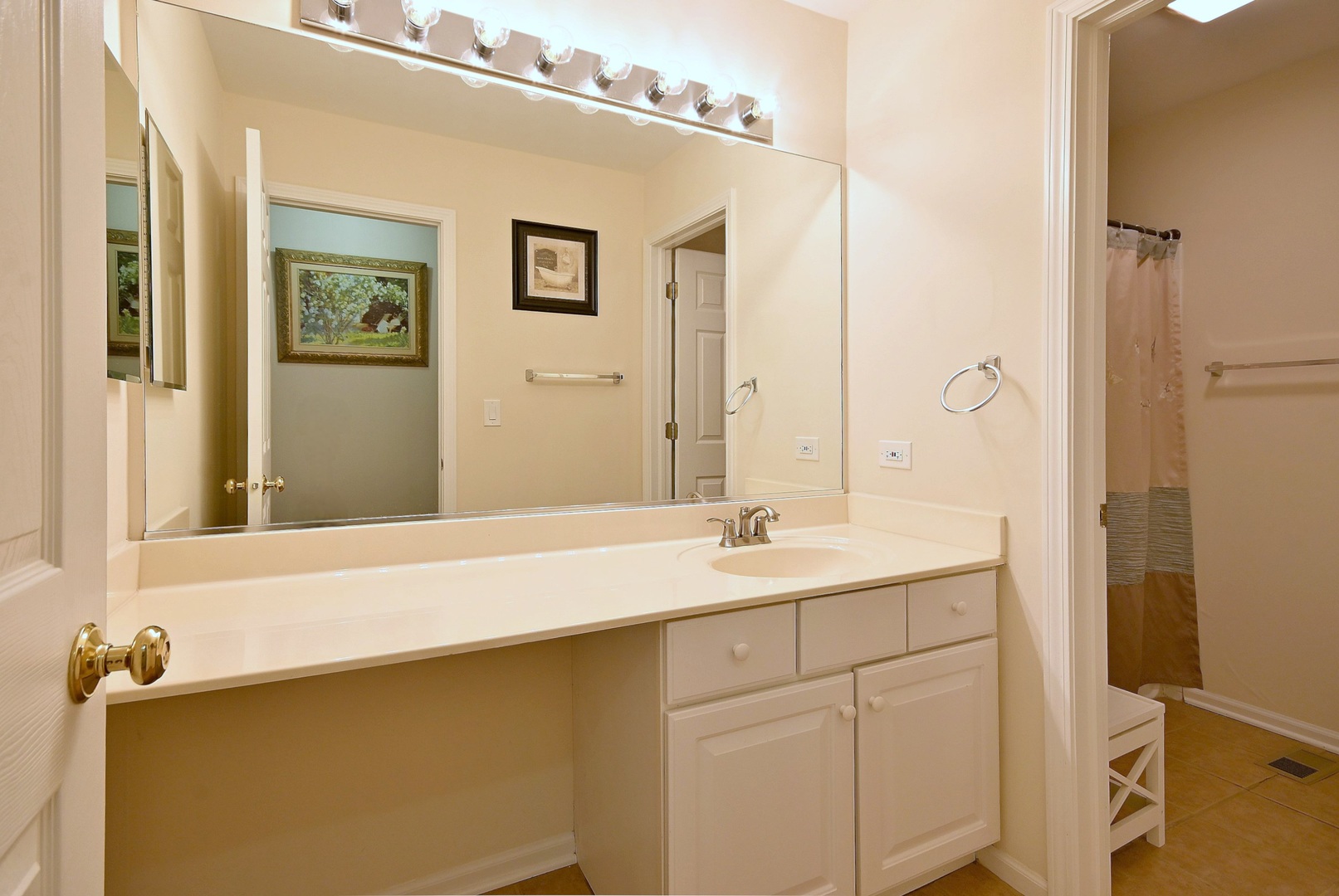 230 Stickley Lane Lake In The Hills, IL 60156 - Photo 31 of 52 a bathroom with a sink and a mirror