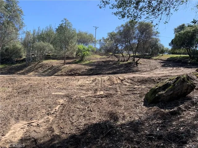 a view of a road with a yard