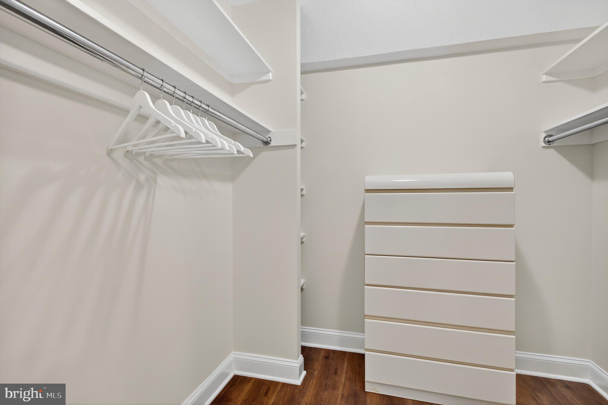 2201 L Street Northwest, Unit 316 Washington, DC 20037 - Photo 16 of 20 a view of walk in closet with empty racks