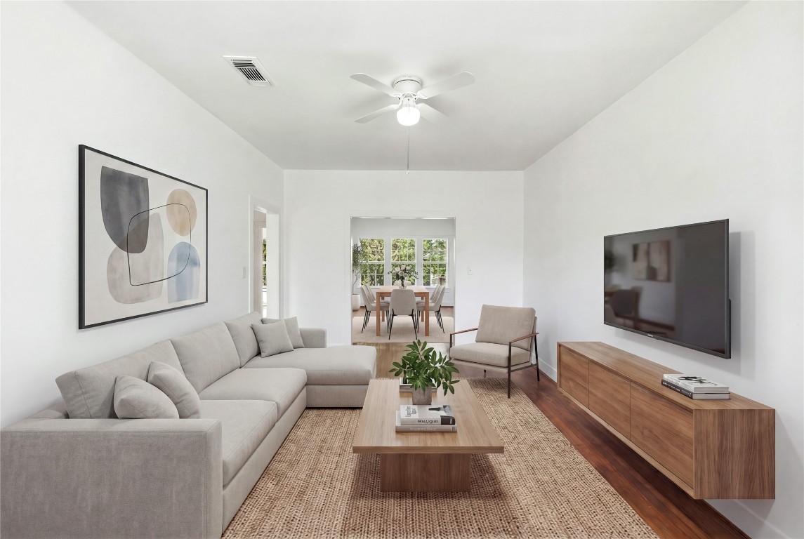 2218 Arbor Street, Unit ABC Houston, TX 77004 - Photo 10 of 43 Rich wood tones create an inviting space that flows freely *Virtually Staged*