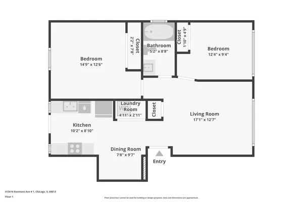 $2,750 | 4134 North Kenmore Avenue, Unit 1, Chicago, IL 60613