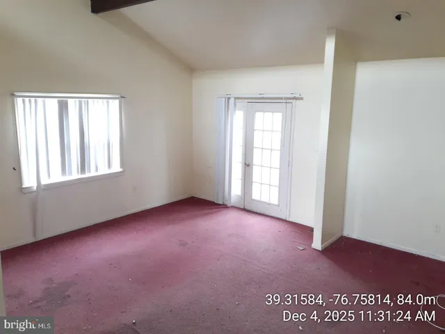 an empty room with a window