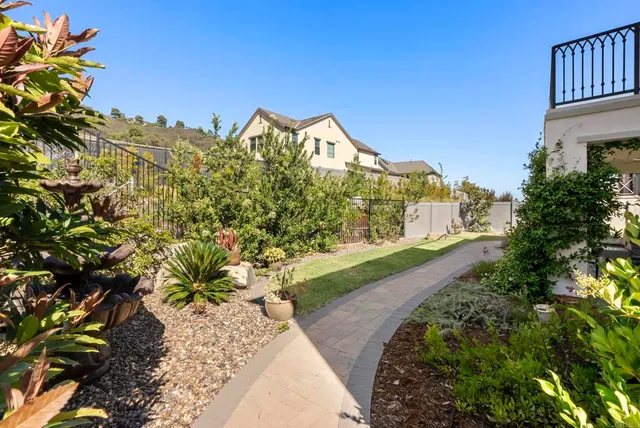 a view of a pathway of a building