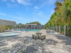 a view of a outdoor space with seating area