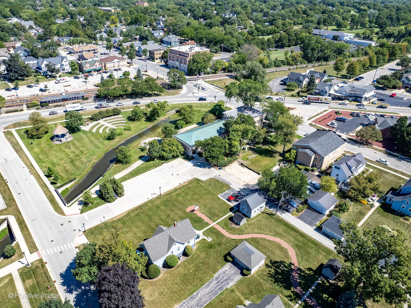 100 South Walnut Street Itasca, IL 60143 - Photo 8 of 8 an aerial view of residential houses with outdoor space